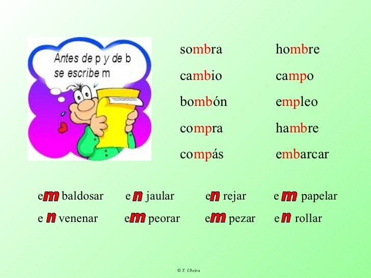 ¿Cómo se pronuncian las palabras con mb?