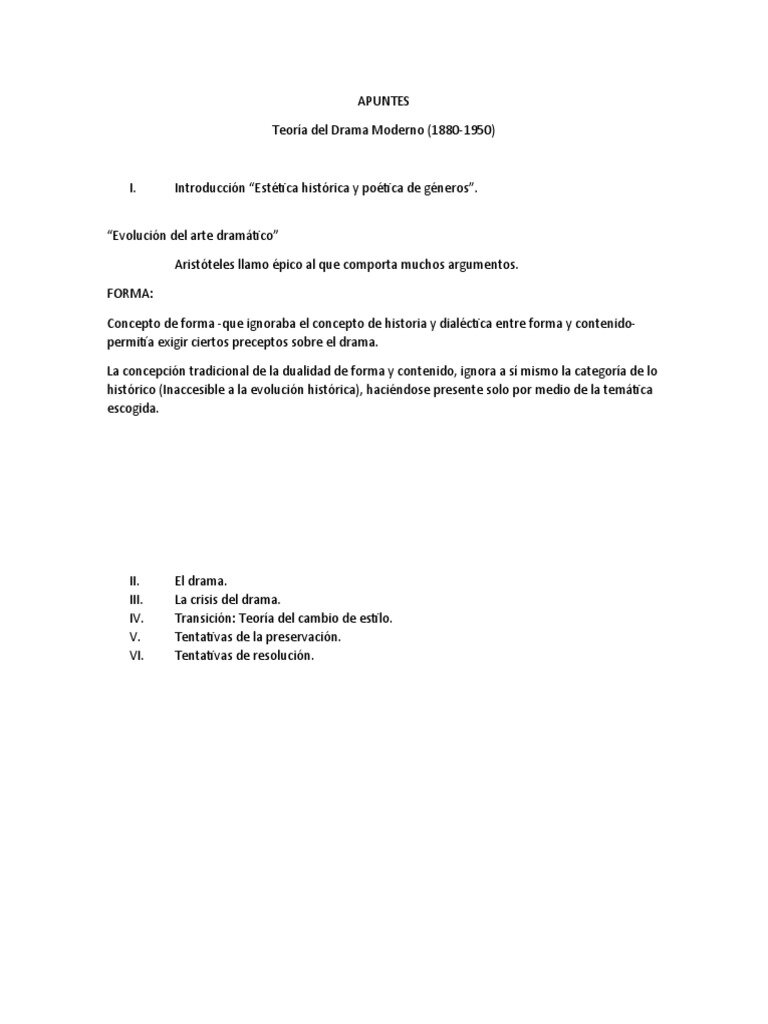 El drama y la introspección