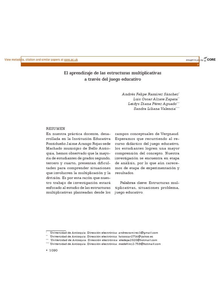 Problemas de Estructura Multiplicativa Pura